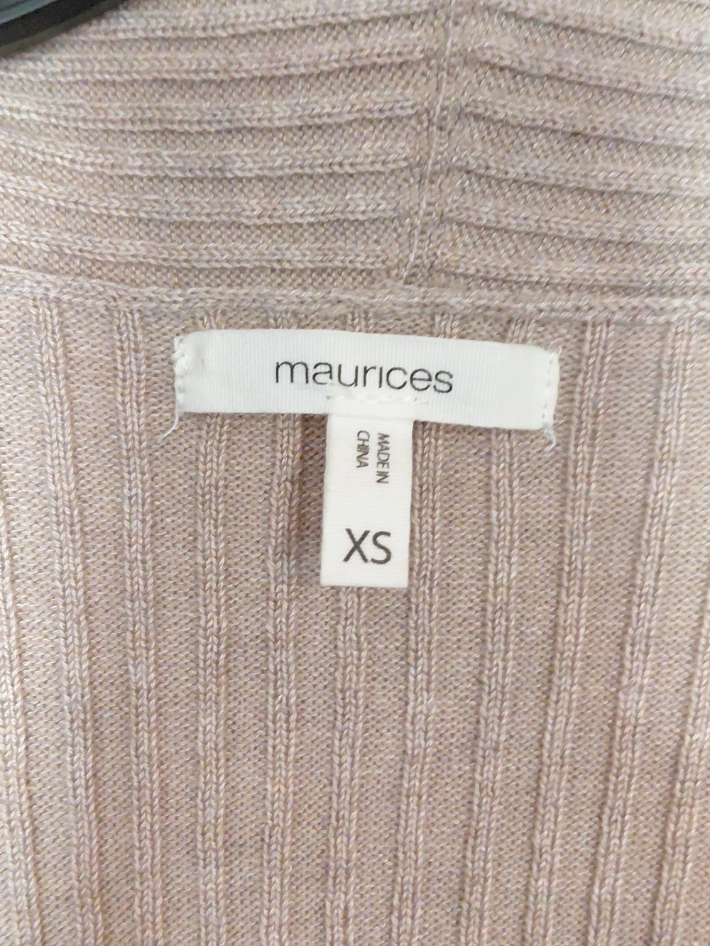 Maurices Beige Ribbed Open-Front Cardigan - Picture 5 of 5